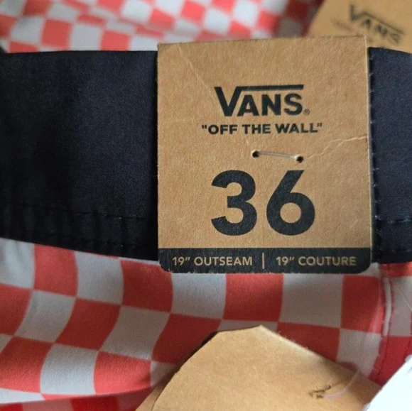 Vans Era Men Boardshorts Orange Black Amd White New 052025 - Picture 9 of 9